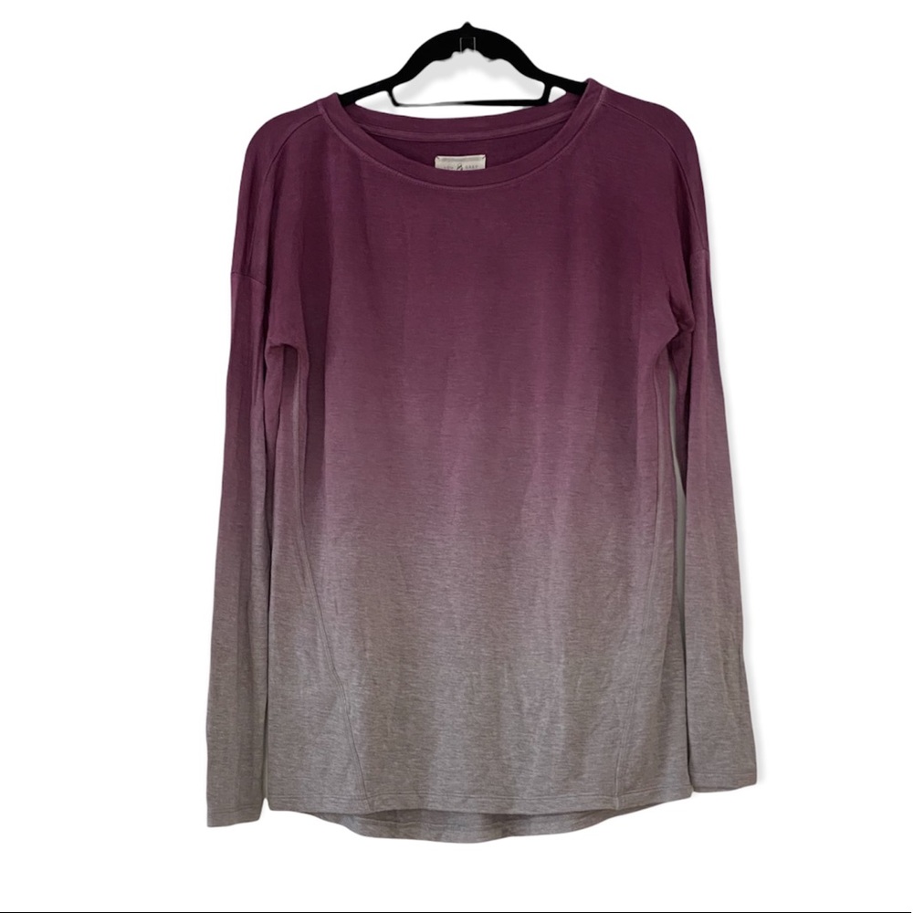 Lou & Grey Purple Ombré Long Sleeve Crew Neck Tunic Super Soft Small